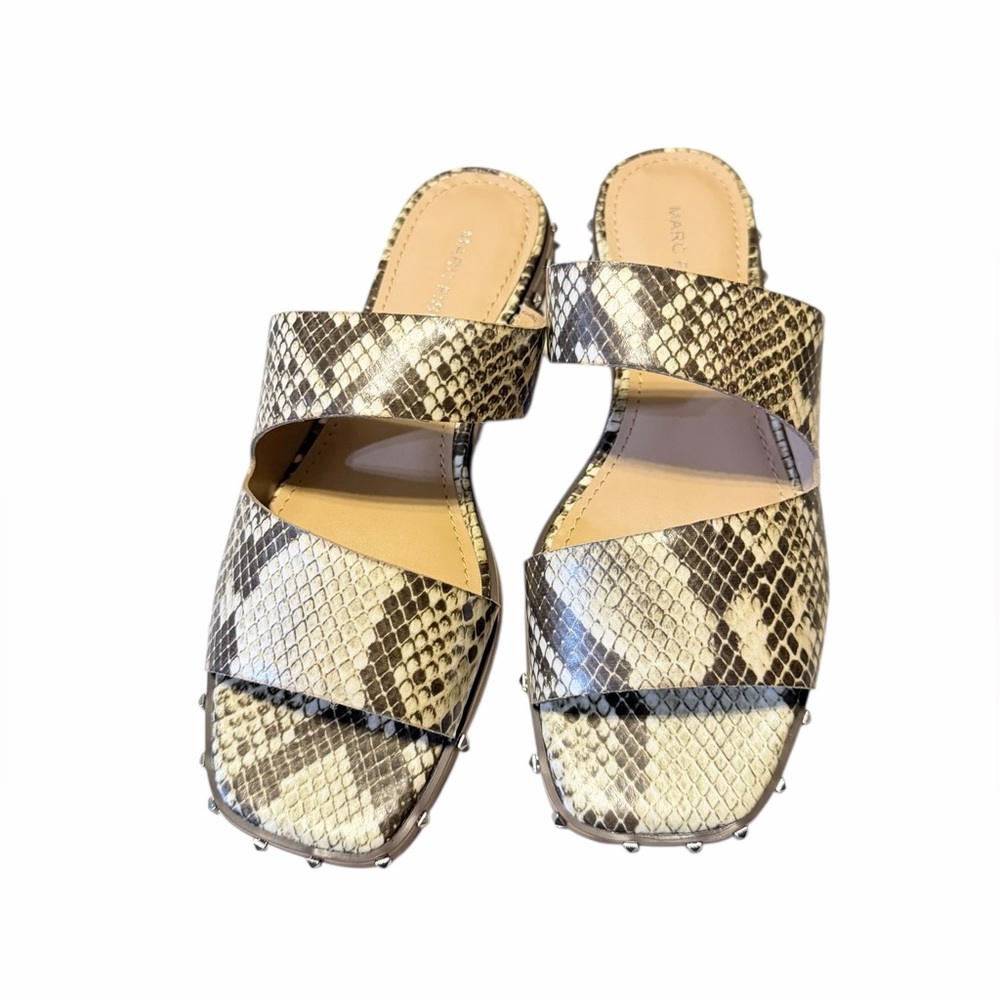 💜🌼NIB MARC FISHER JAYLIN2 Snakeskin Patterned Women's Sandals